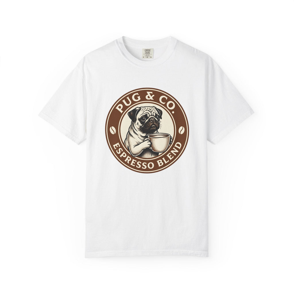 Pug Coffee Cup Shirt Coffee Dog Unisex Gift Vintage Tee Coffee Mug T-Shirt