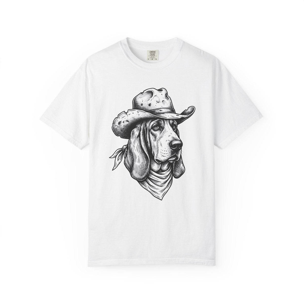 Basset Hound Western Shirt Dog Cowboys Unisex Gift Sketch product image 1