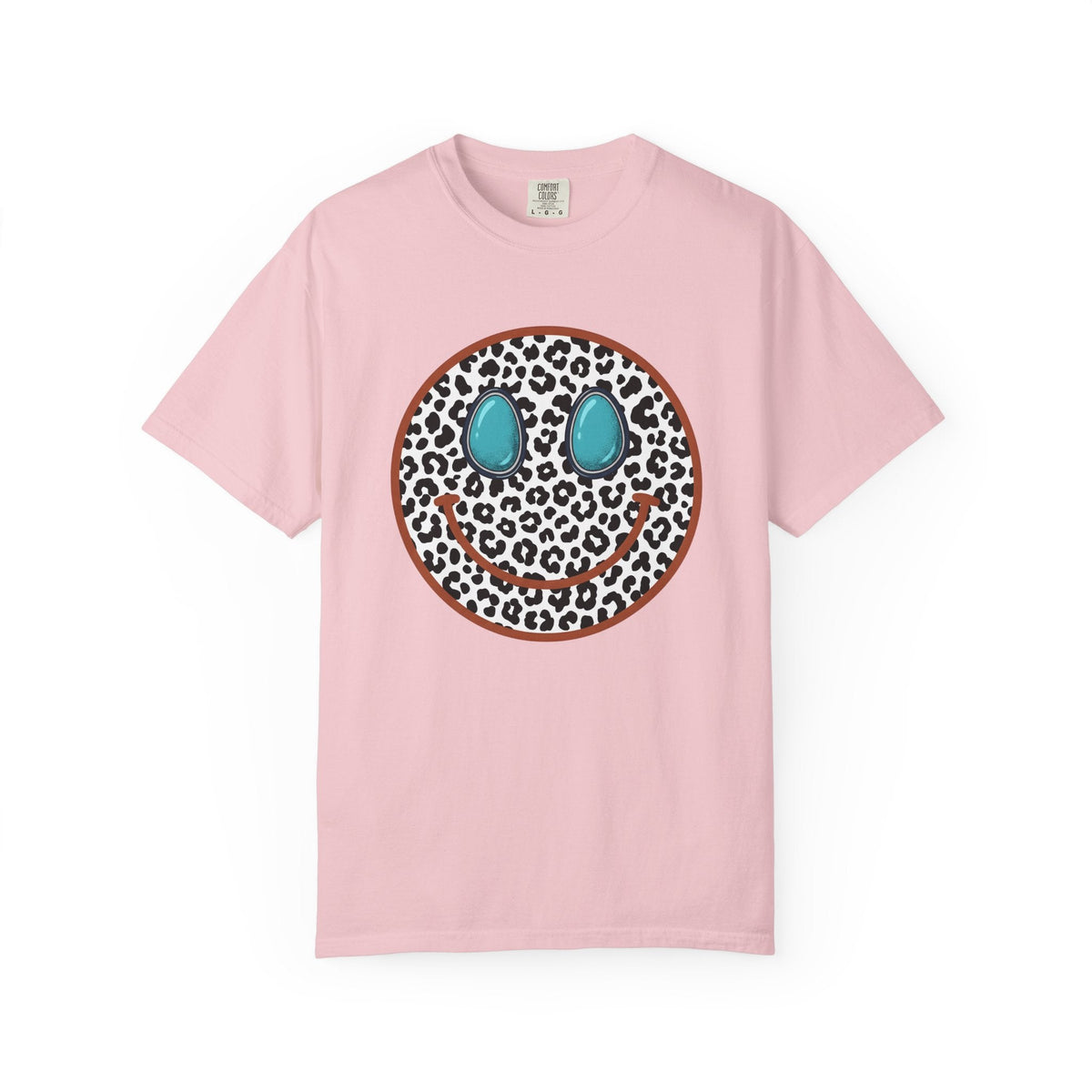 Leopard Print Smiley Face Shirt Animal Boho Unisex Gift product image 3