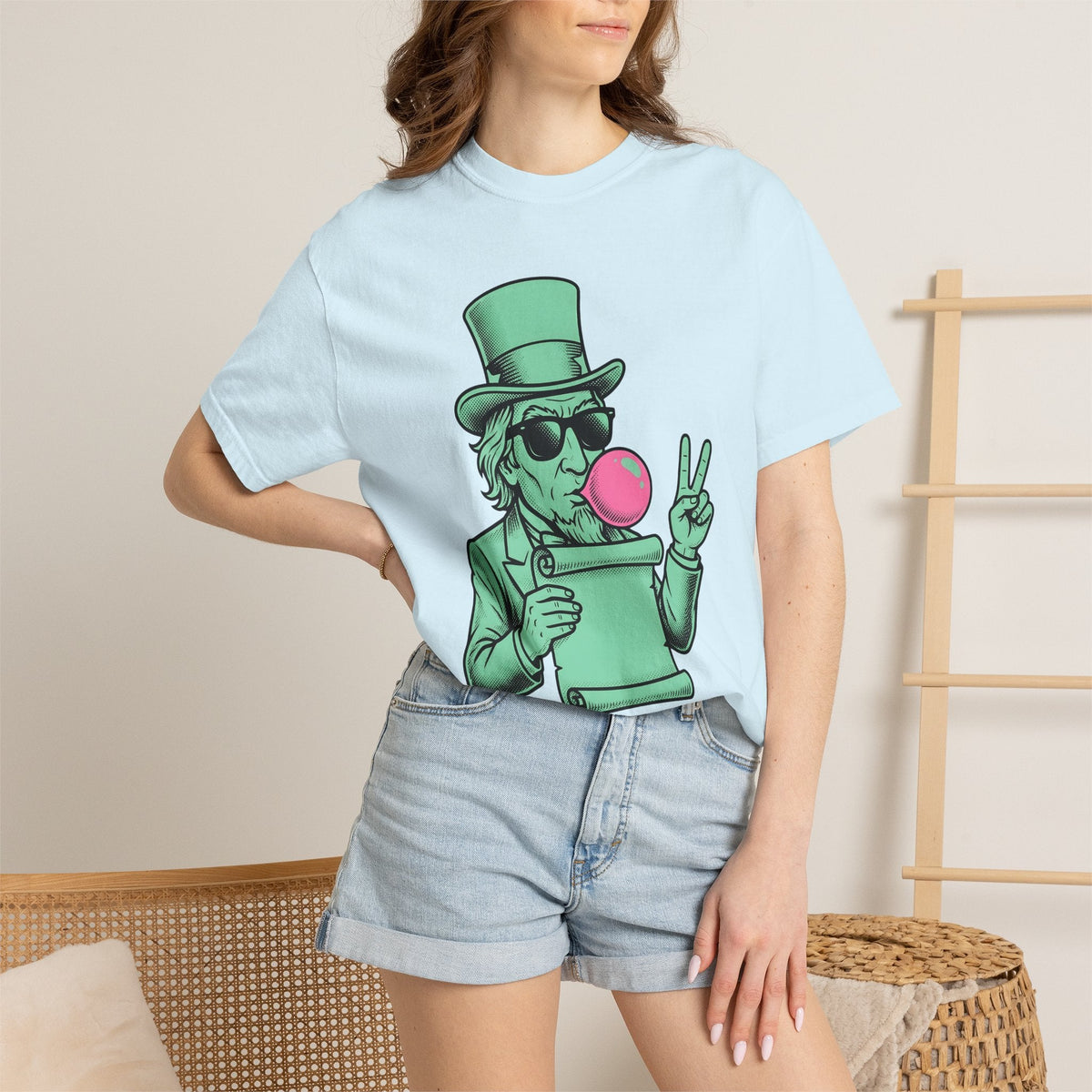 Uncle Sam Shirt America Flag Gift Women Comic Tee Patriot product image 9