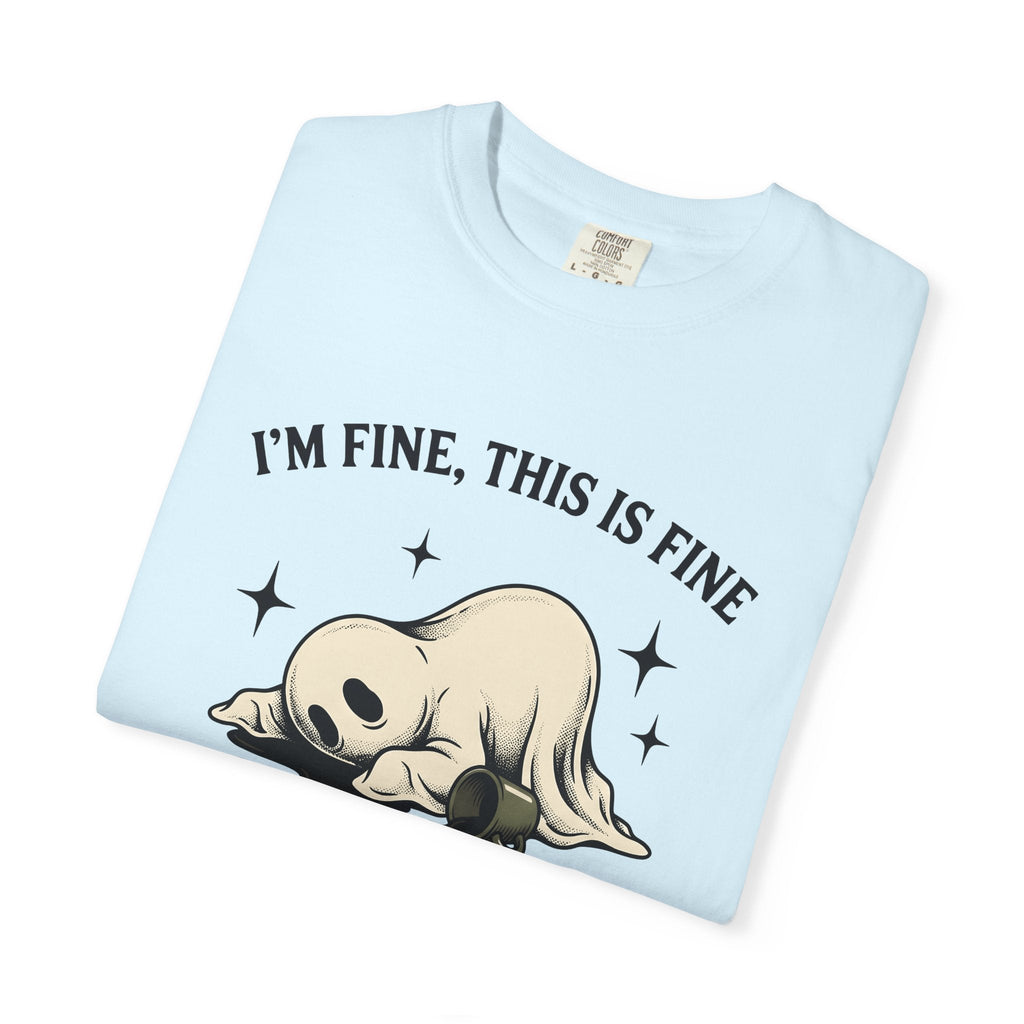 Haunted Coffee Hand-Drawn T-Shirt – Funny Halloween product image 8