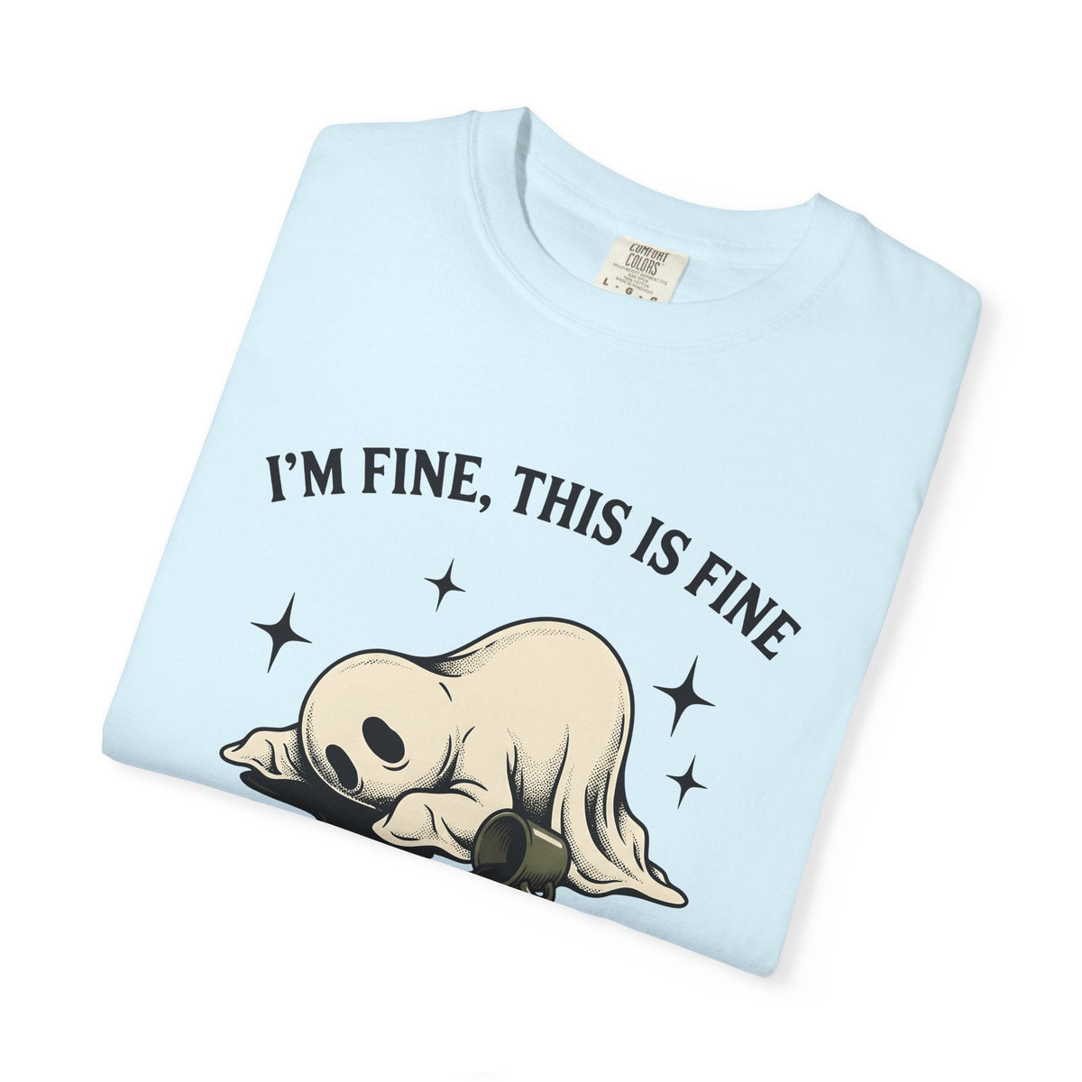 Haunted Coffee Hand-Drawn T-Shirt – Funny Halloween product image 8