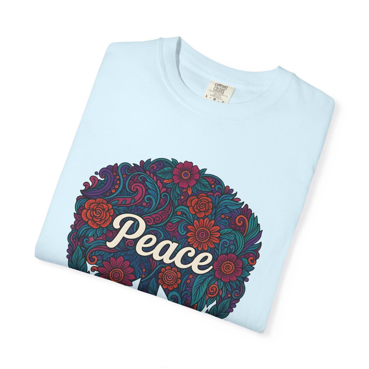 Peace Sign Floral Shirt Hippie Festival Unisex Gift Boho product image 8