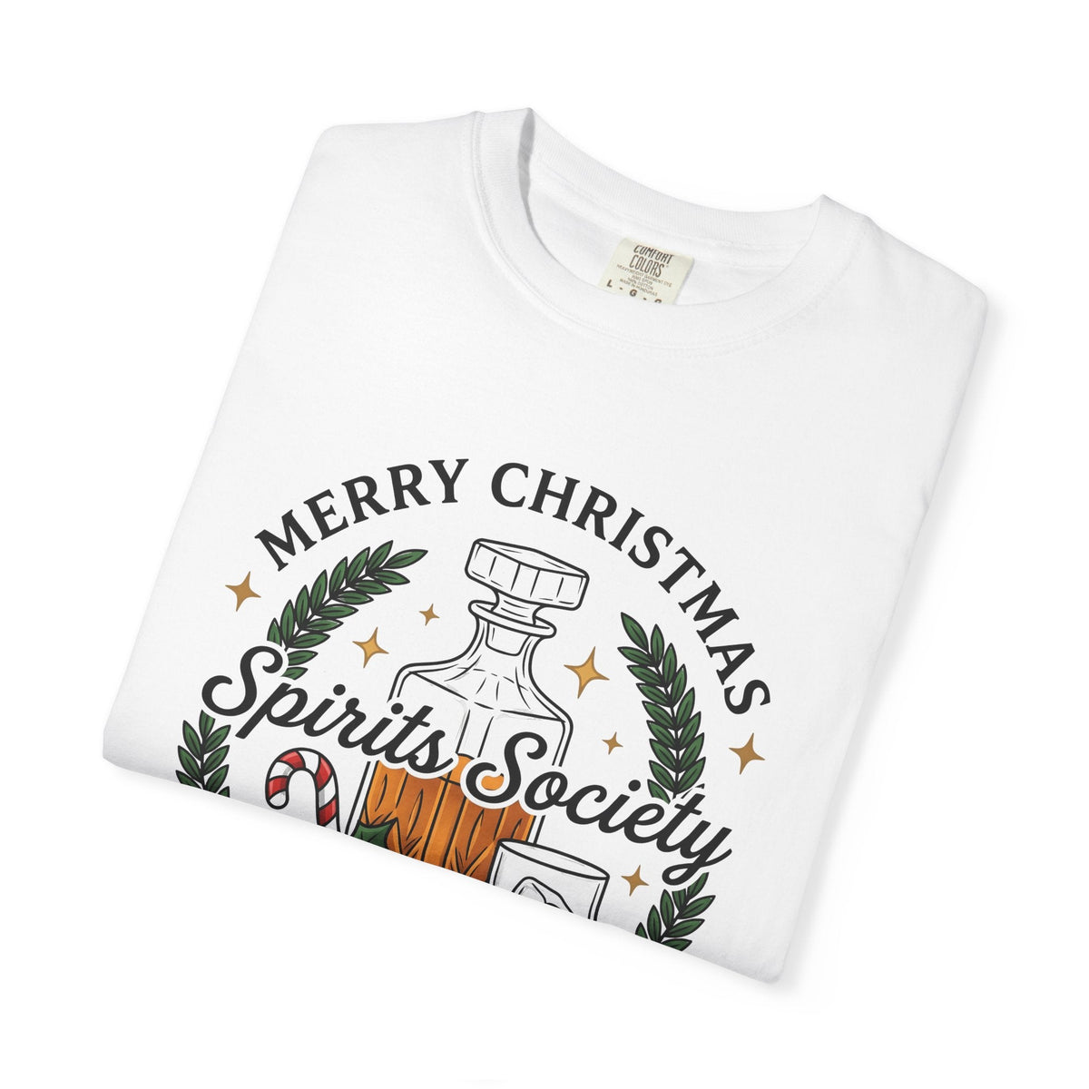 Bourbon Decanter Seasonal T-Shirt – Christmas Holiday Drink product image 5