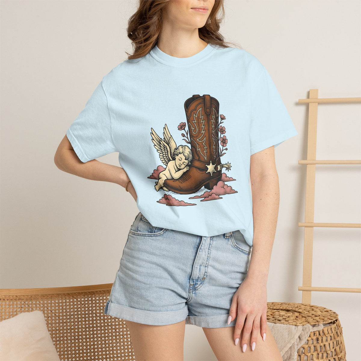 Cowboy Boot Cherub Shirt Valentine Western Unisex Gift product image 9