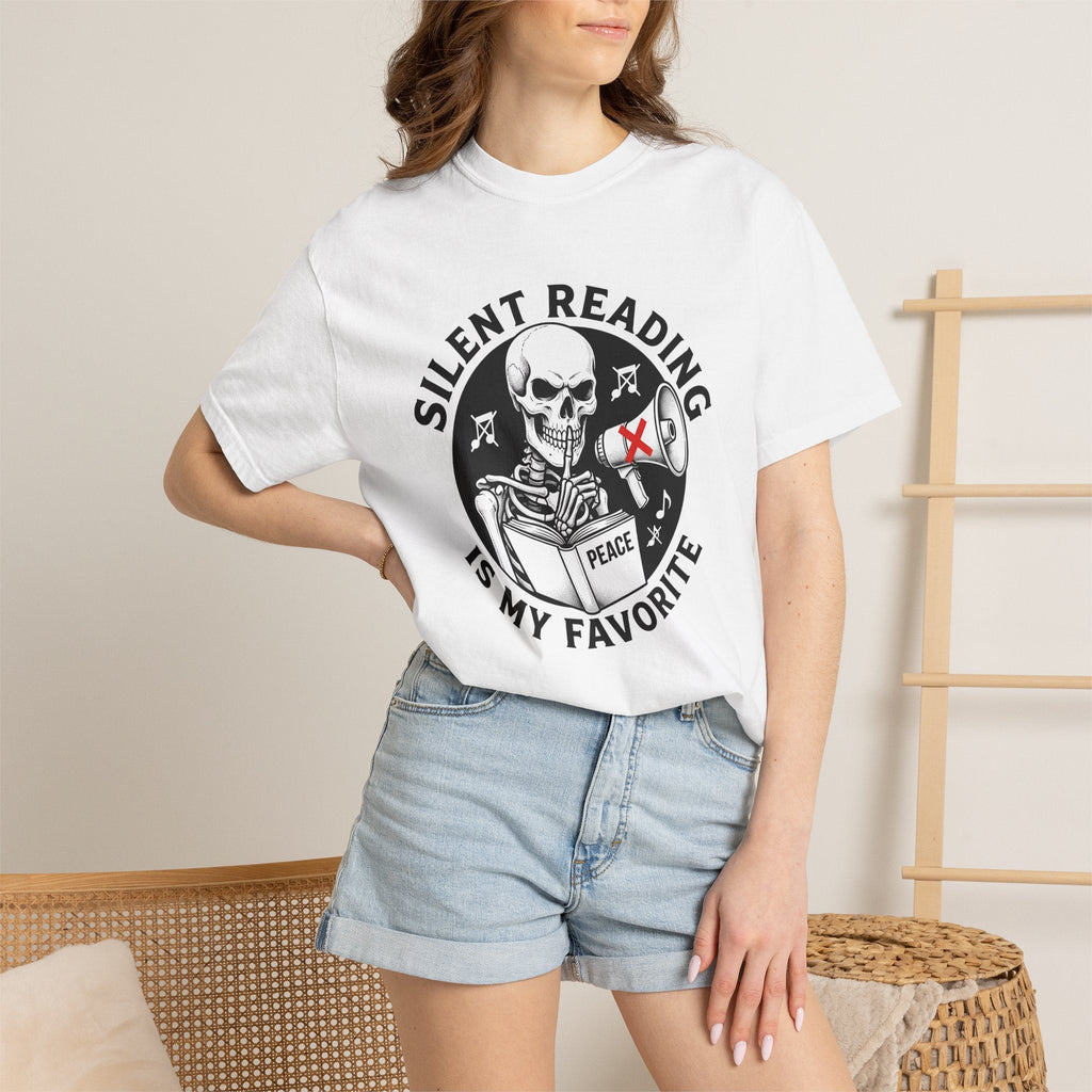 Skull Reading Book Ink T-Shirt – Dark Bookish Teacher product image 6