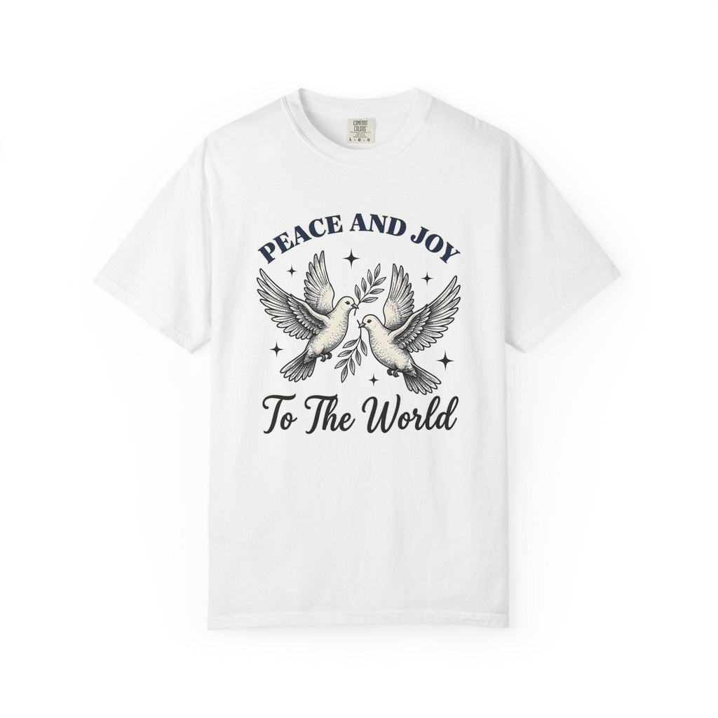 Dove Pair Shirt Christmas Peace Unisex Gift Vintage Tee product image 1