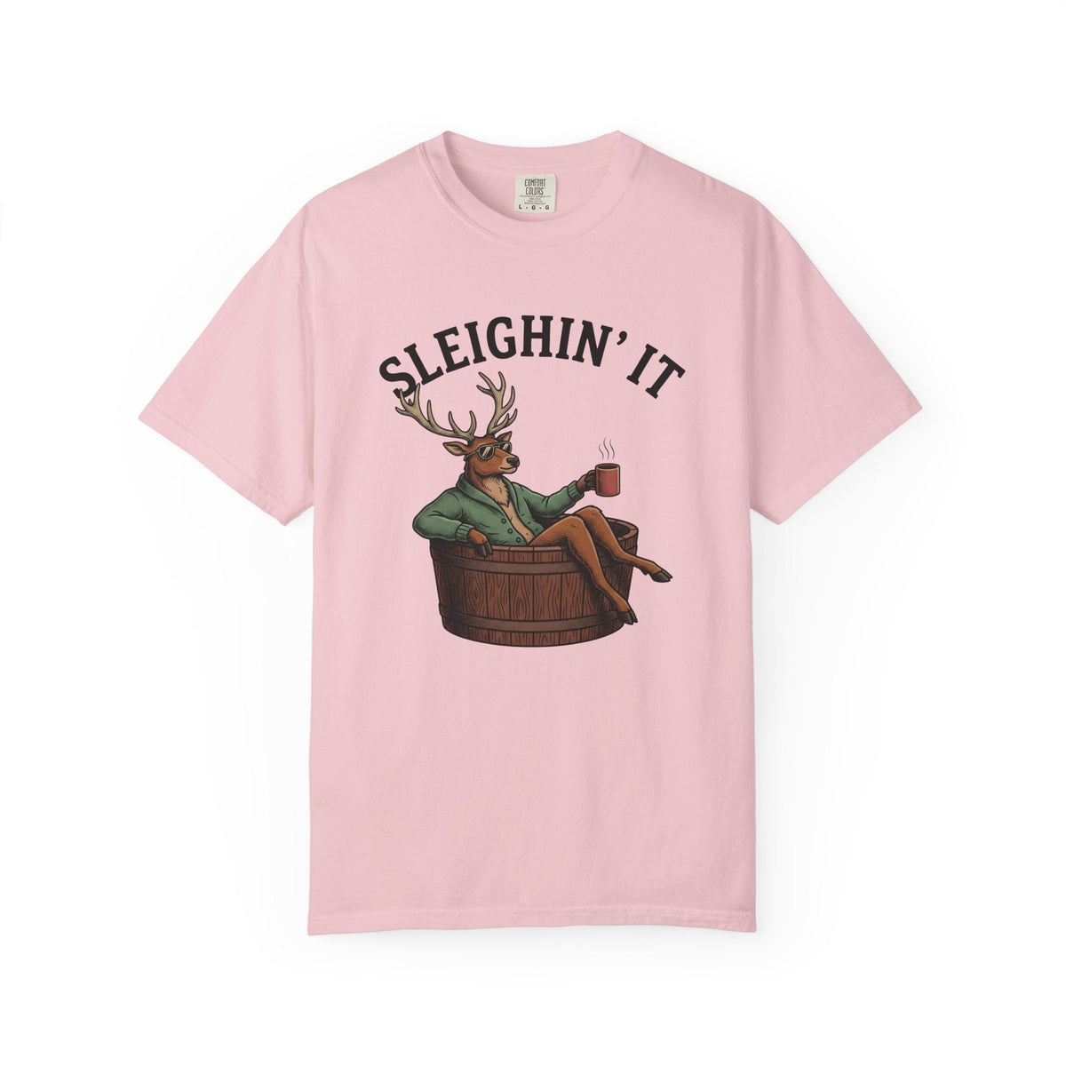 Stag Hot Tub Retro T-Shirt – Funny Christmas Deer Vacation product image 3