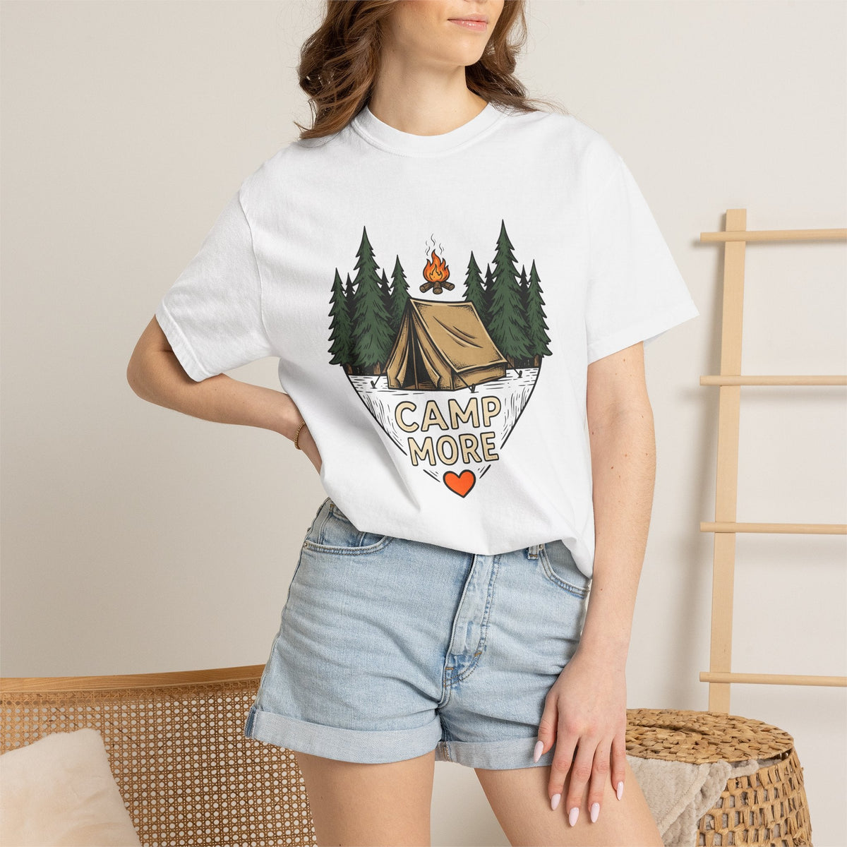 Camping Tent Shirt Adventure Unisex Gift Line Art Tee product image 6