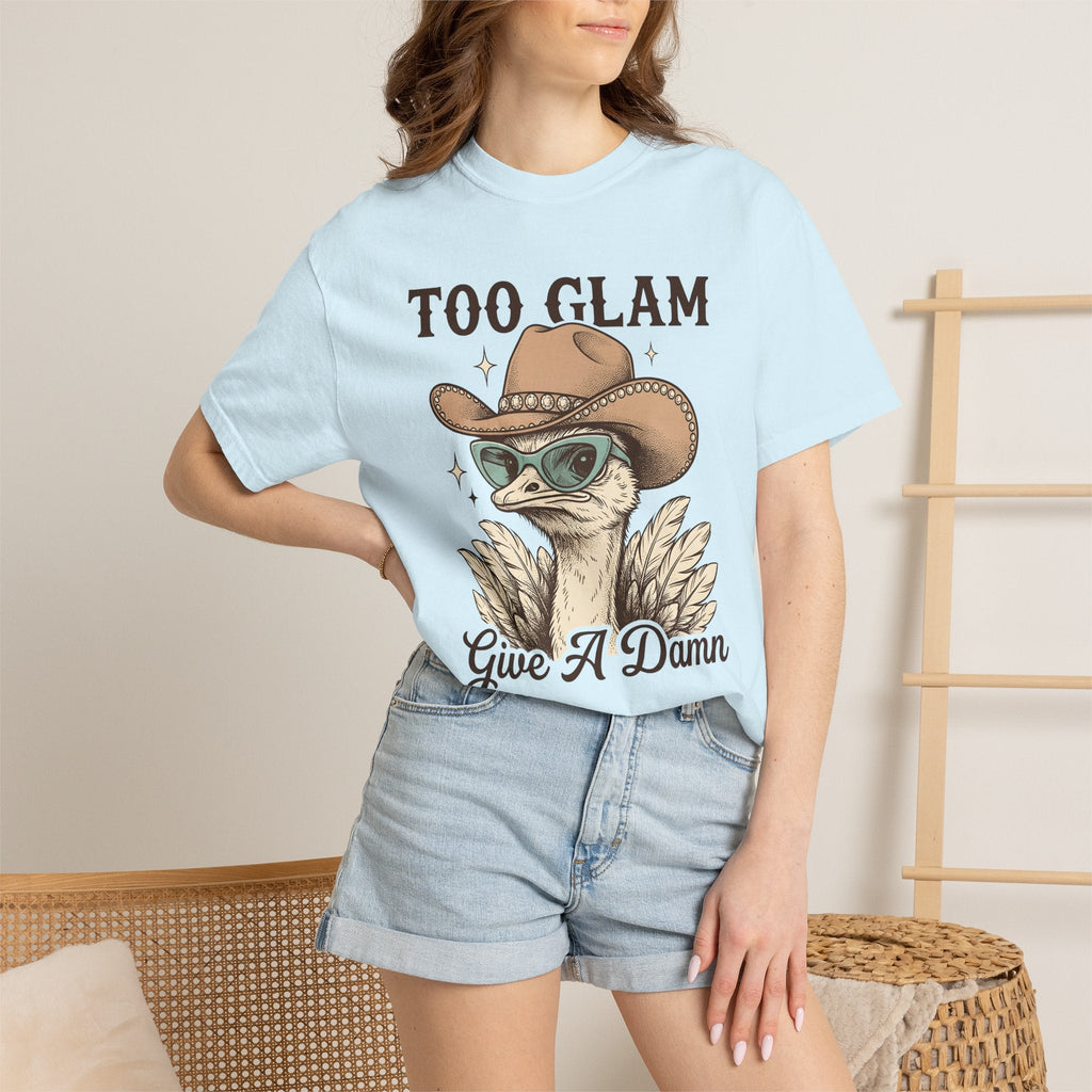 Ostrich Cowboy Hat Shirt Cowgirl Fauna Gift for Women Line Art Tee Cowboy Hat