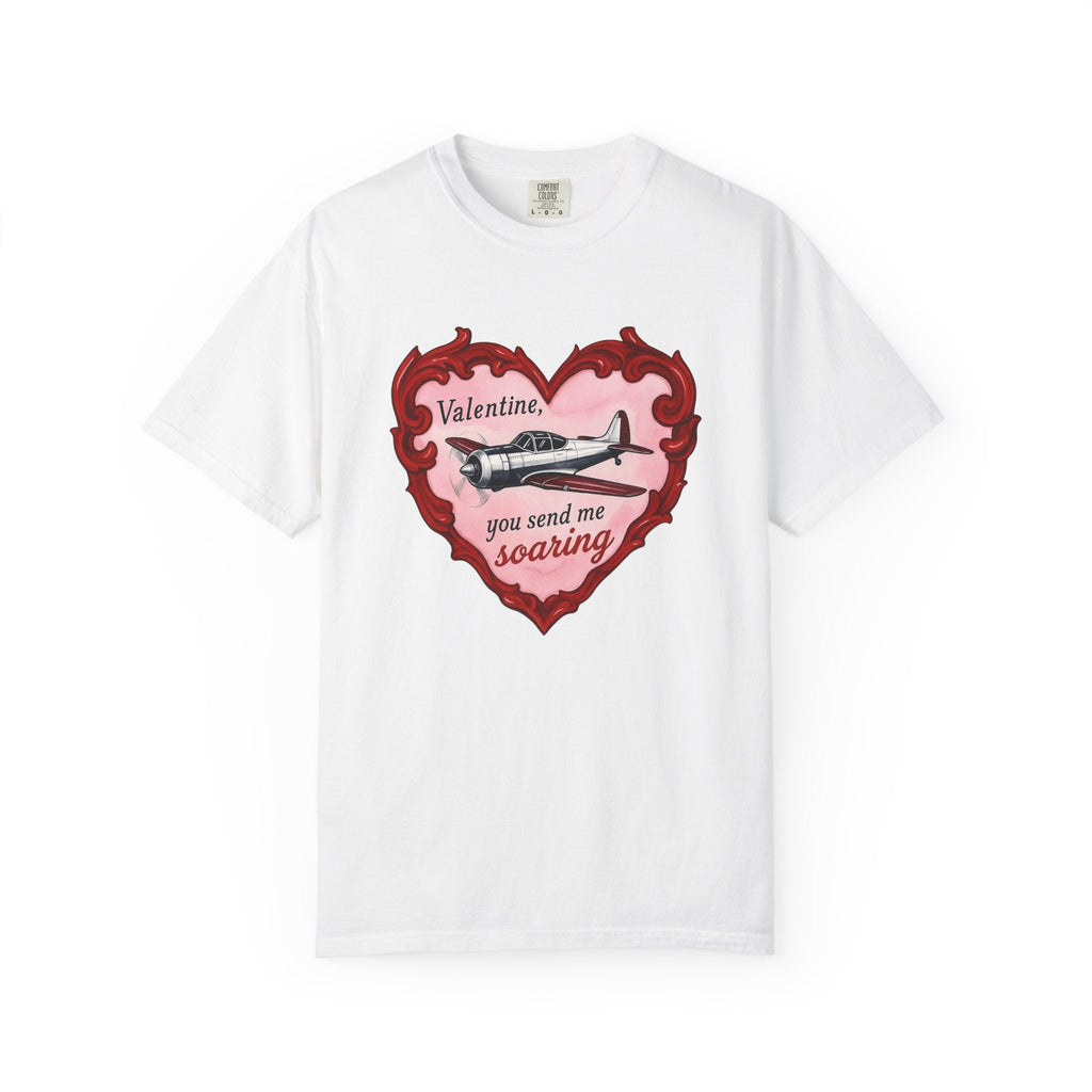 Airplane Love Shirt St Valentines Day Unisex Gift Retro Tee product image 1