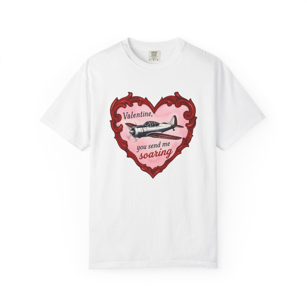 Airplane Love Shirt St Valentines Day Unisex Gift Retro Tee product image 1