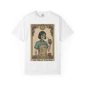 Skeleton Professor Tarot Card T-Shirt – Funny Halloween product image 1