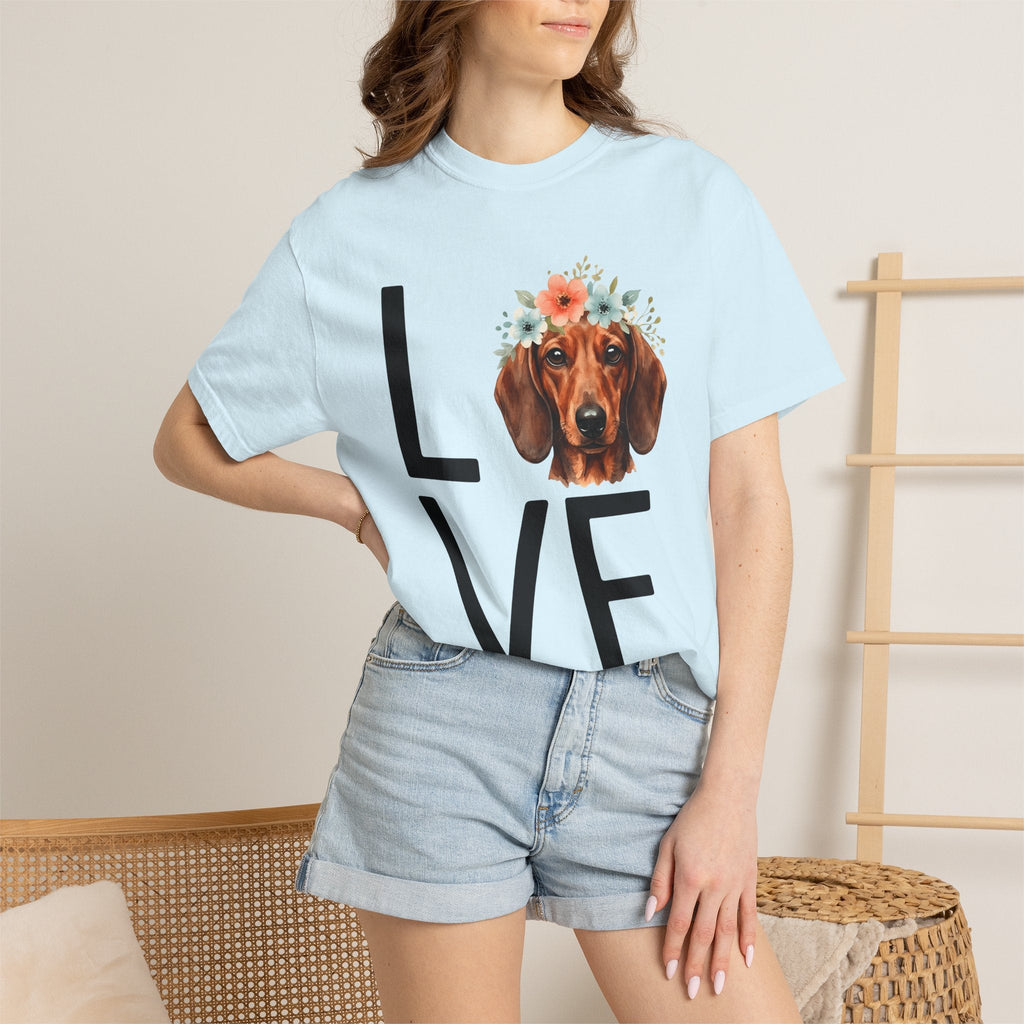 Dachshund Hound Shirt Dog Garden Unisex Gift Painted Tee product image 9