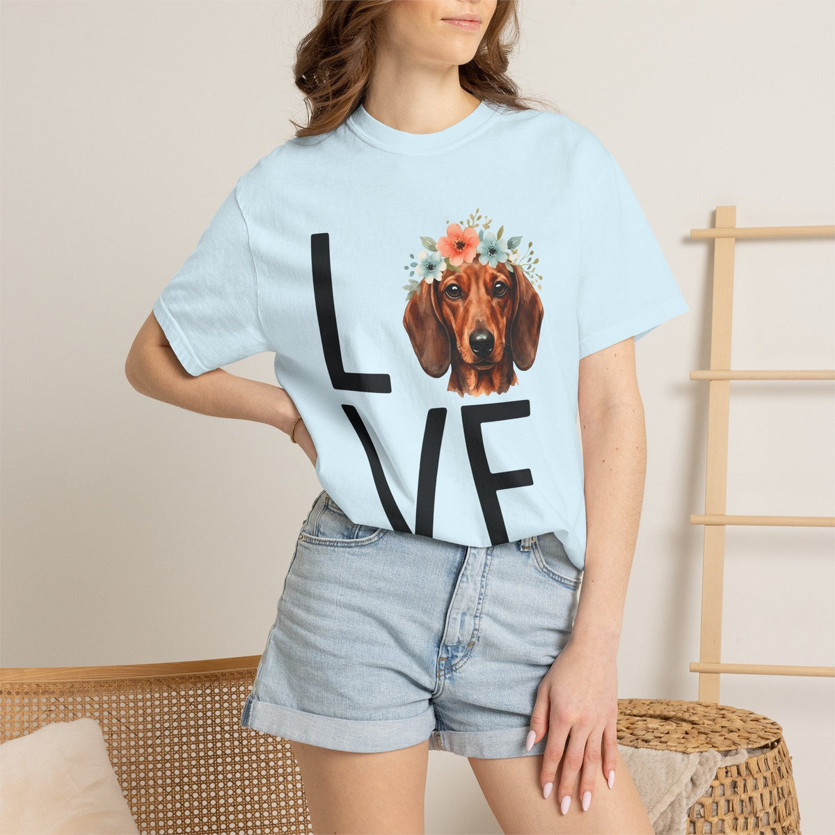 Dachshund Hound Shirt Dog Garden Unisex Gift Painted Tee product image 9