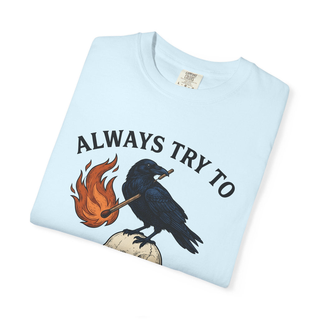 Raven Skull Shirt Funny Random Occult Unisex Gift Line Art product image 8