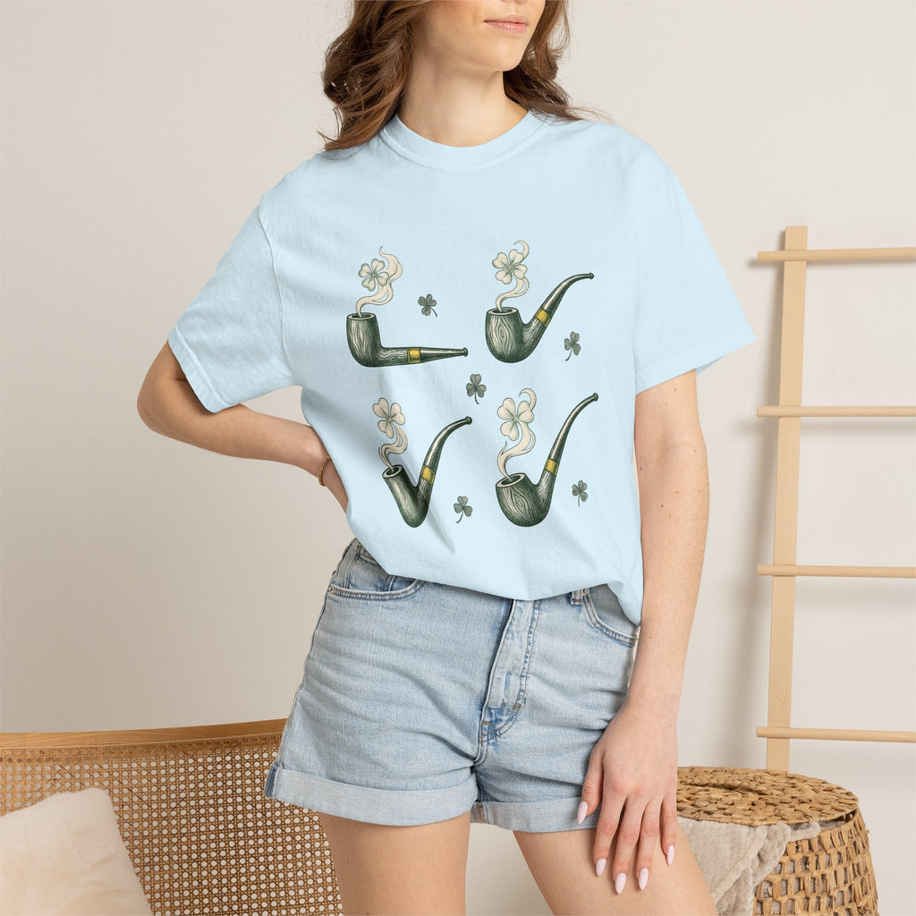 Tobacco Pipe Clover Shirt St Patrick's Day Celtic Unisex product image 9