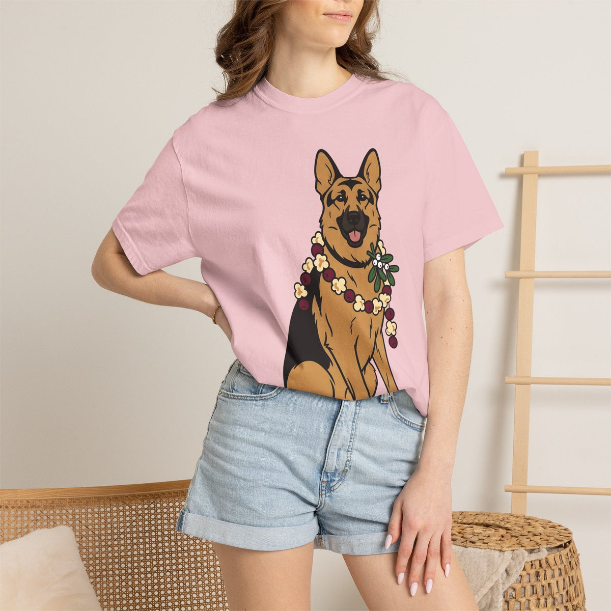 German Shepherd Shirt Dog Christmas Unisex Gift Cartoon Tee product image 12