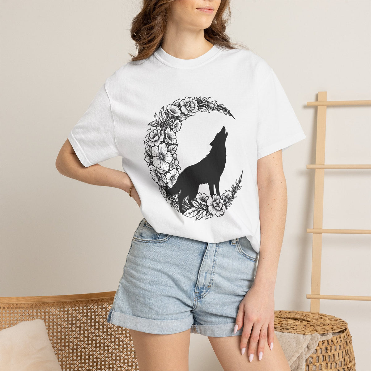 Wolf Moon Shirt Boho Chic Outdoors Unisex Gift Hippie Tee product image 6