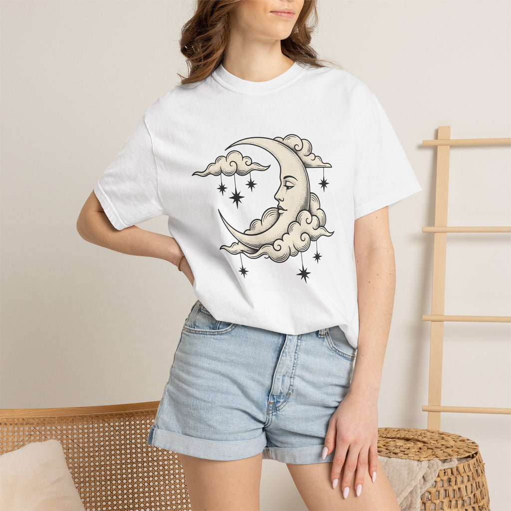 Moon Face Shirt Boho Chic Constellations Unisex Gift Starry product image 6