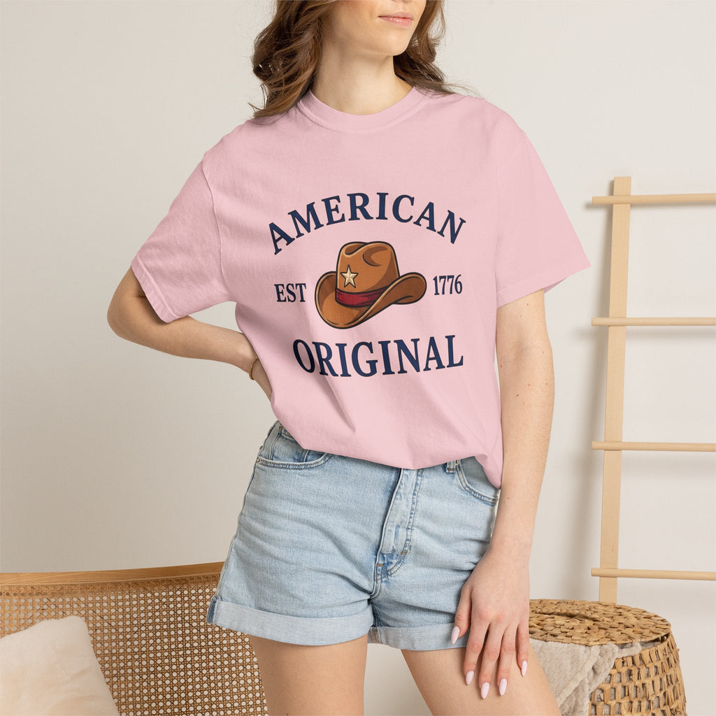 Cowboy Hat Shirt America Western Unisex Gift Vintage Tee Stetson T-Shirt Patriot