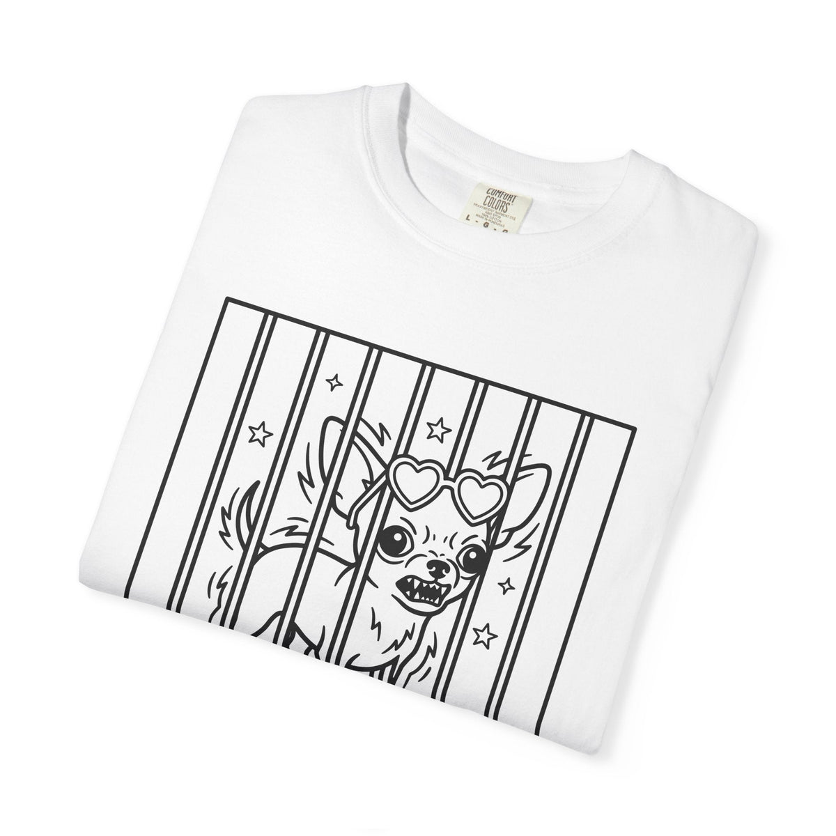 Chihuahua Heart Sunglasses Cartoon T-Shirt – Funny Puppy product image 5