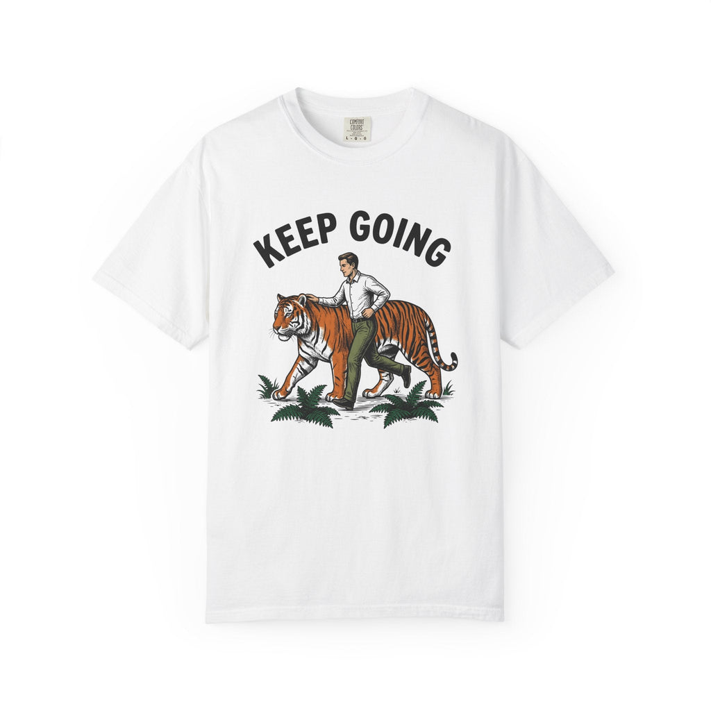 Dude Tiger Shirt Motivational Critter Unisex Gift Antiqued product image 1