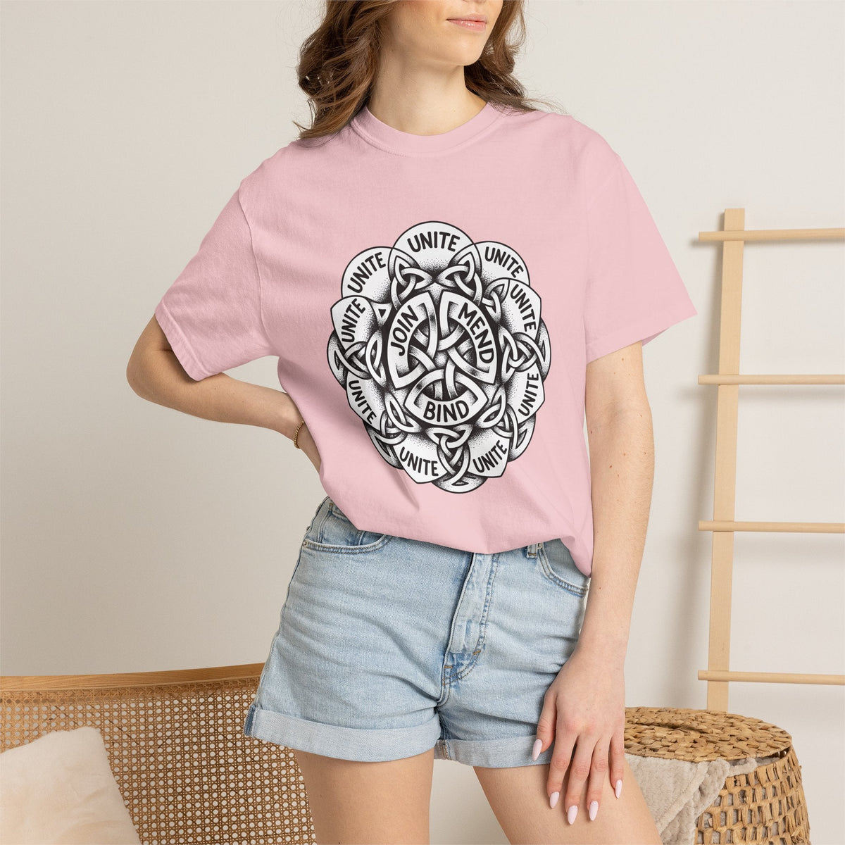 Knotwork Design Shirt Boho Chic Wellness Unisex Gift Body product image 12