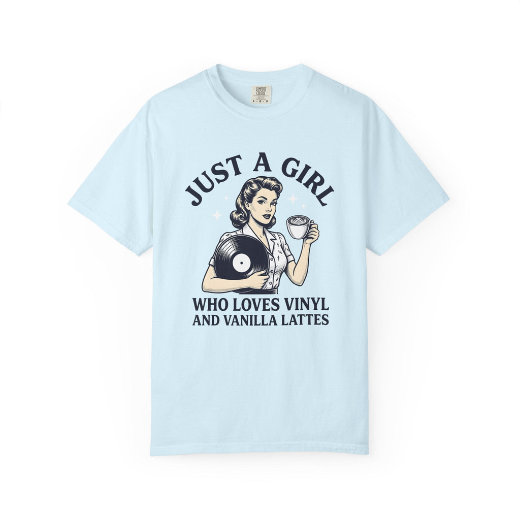 Nostalgic Female Coffee Disc Shirt Coffee Tunes Unisex Gift Antique Tee Coffee
