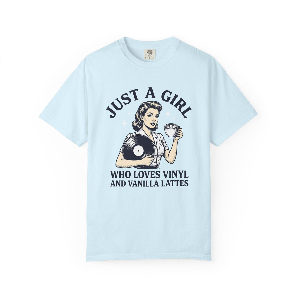 Nostalgic Female Coffee Disc Shirt Coffee Tunes Unisex Gift Antique Tee Coffee