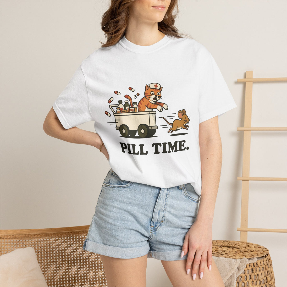 Medical Cat Line Art T-Shirt – Vet Nurse Feline Lover product image 6