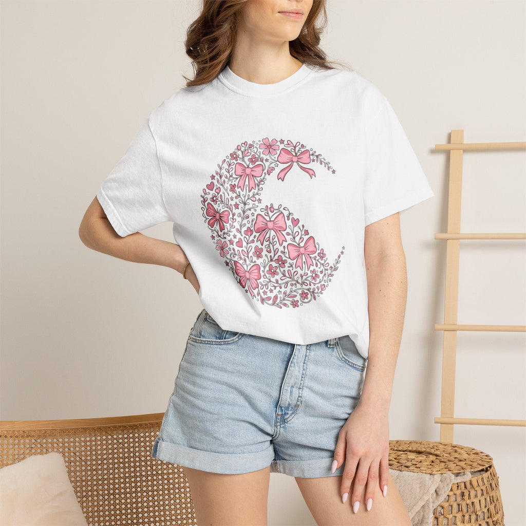 Blossom Bow Heart Shirt St. Valentine's Day Romance Unisex product image 6