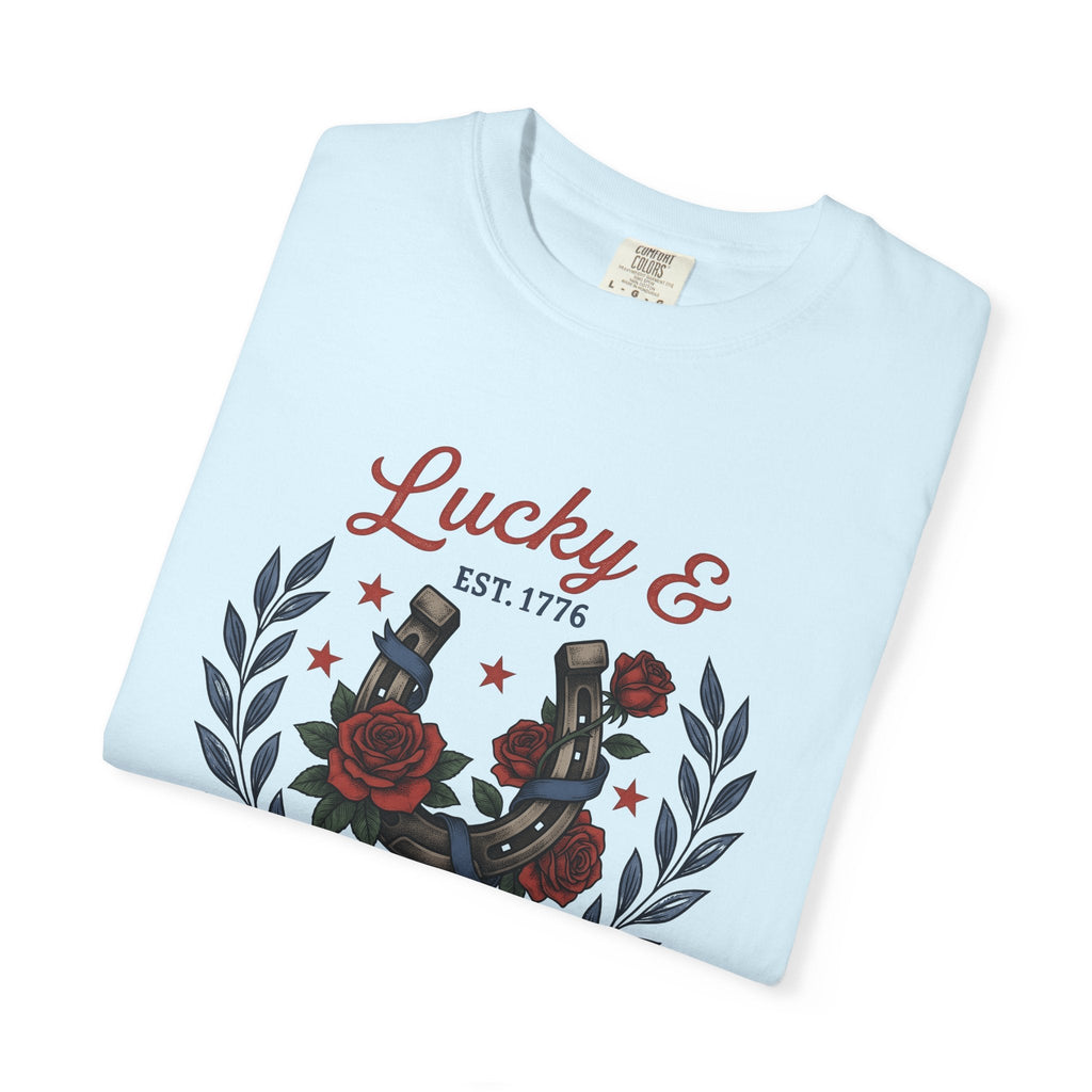 Horseshoe Petals Shirt America Liberty Unisex Gift product image 8