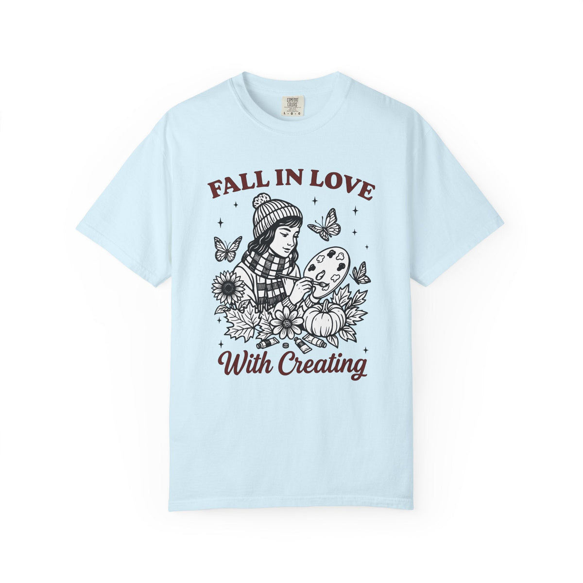 Artist Girl Hand-Drawn T-Shirt – Autumn Art Lover product image 2