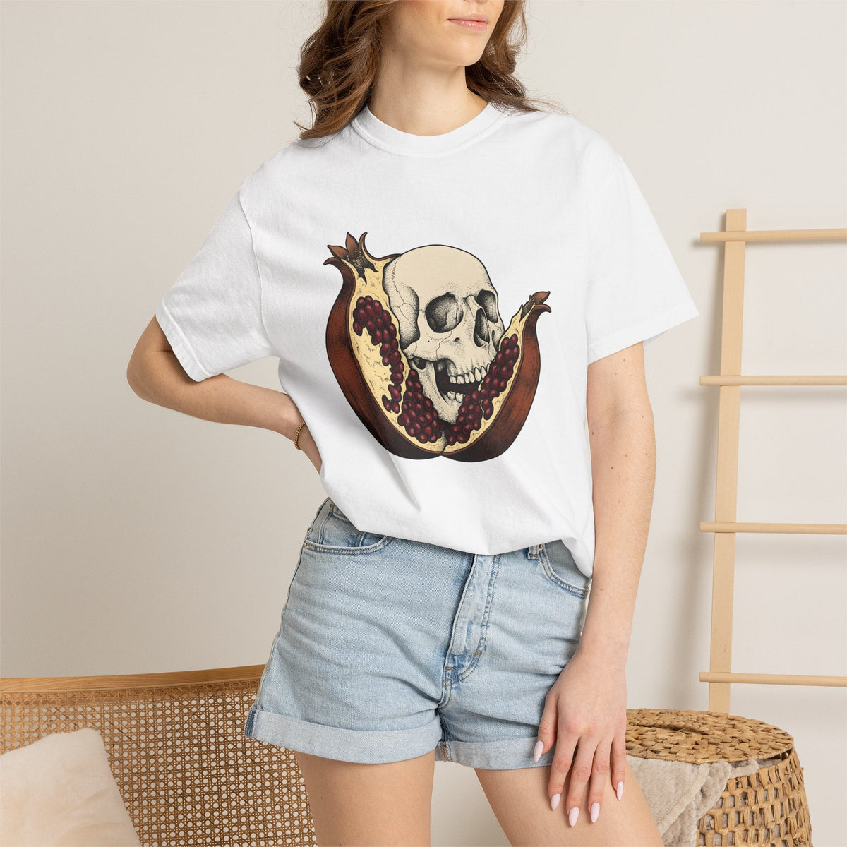 Skull Pomegranate Shirt Funny Paranormal Unisex Gift product image 7