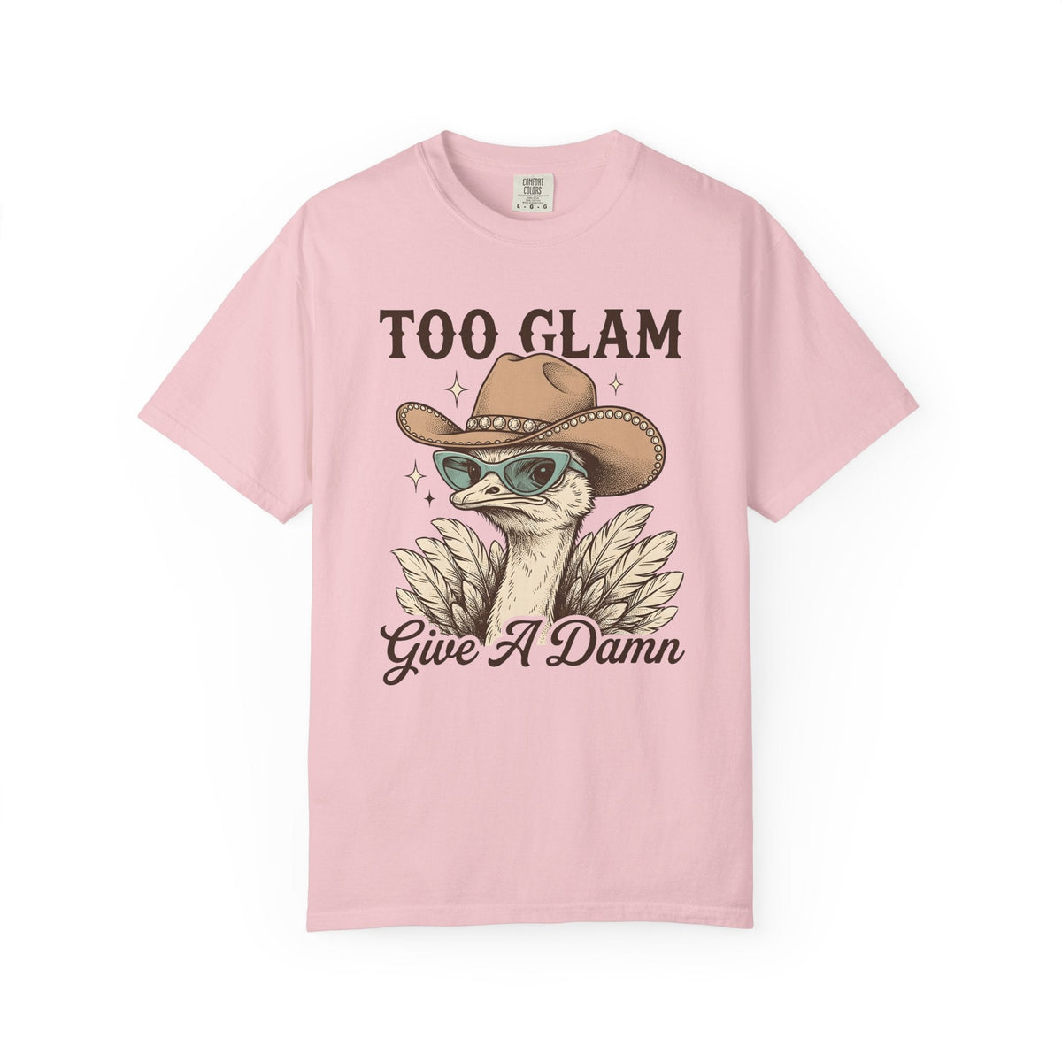 Ostrich Cowboy Hat Shirt Cowgirl Fauna Gift for Women Line Art Tee Cowboy Hat
