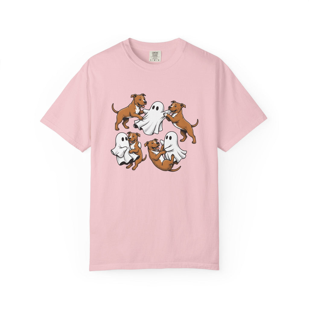 Ghost Pitbull Puppy Shirt Dog Funny Unisex Gift Comic Tee product image 3