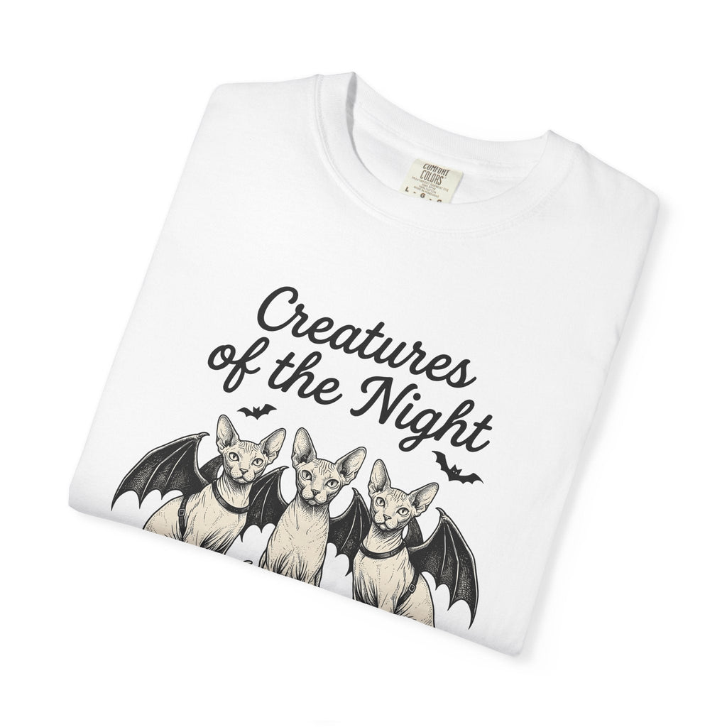 Sphynx Cat Bat Wings Shirt Autumn Unisex Gift Horror Tee product image 5