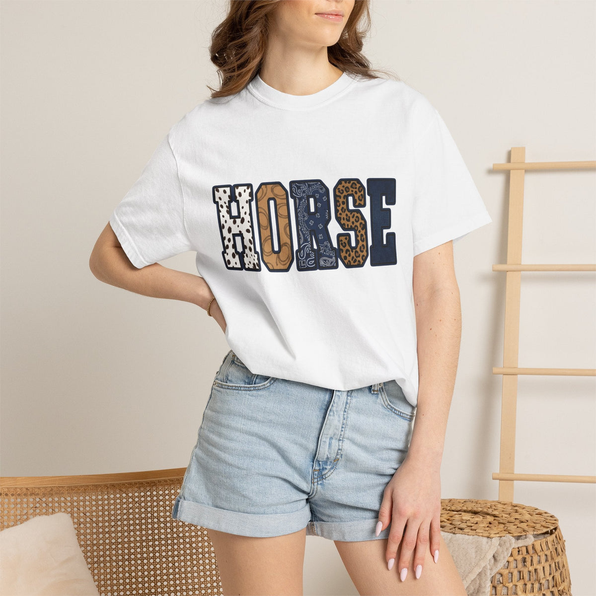Cheetah Alphabet Shirt Cowgirl Pony Gift for Women Country product image 6