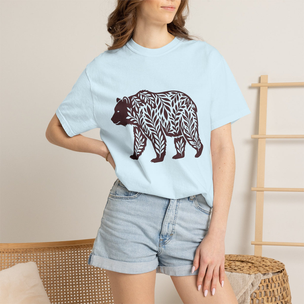 Bear Leaves Shirt Animals Nature Unisex Gift Botanical Tee product image 9