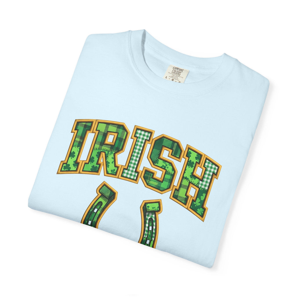 Horseshoe Shirt St Patrick's Day Charm Unisex Gift Applique Tee Horse Shoe