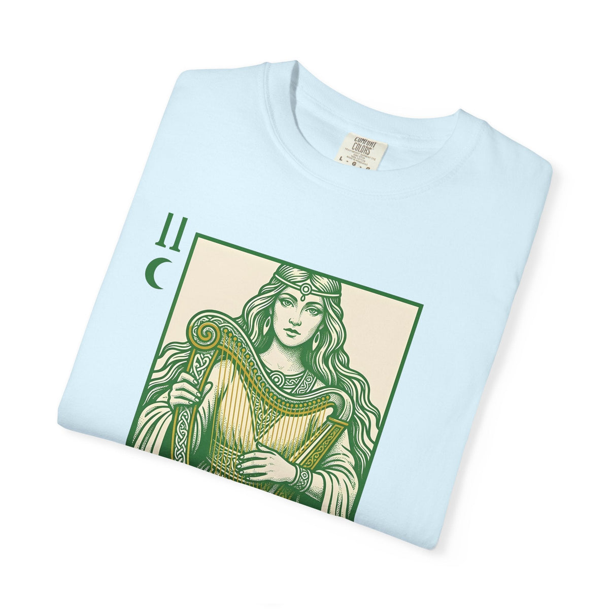 Celtic Goddess Harp Shirt St. Patrick's Day Myth Gift Women product image 8