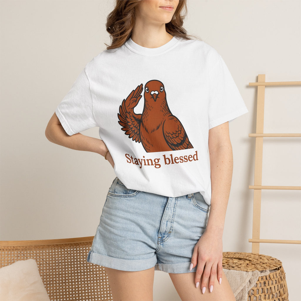 Saluting Bird Comic T-Shirt – Funny Pet Cartoon Design product image 6