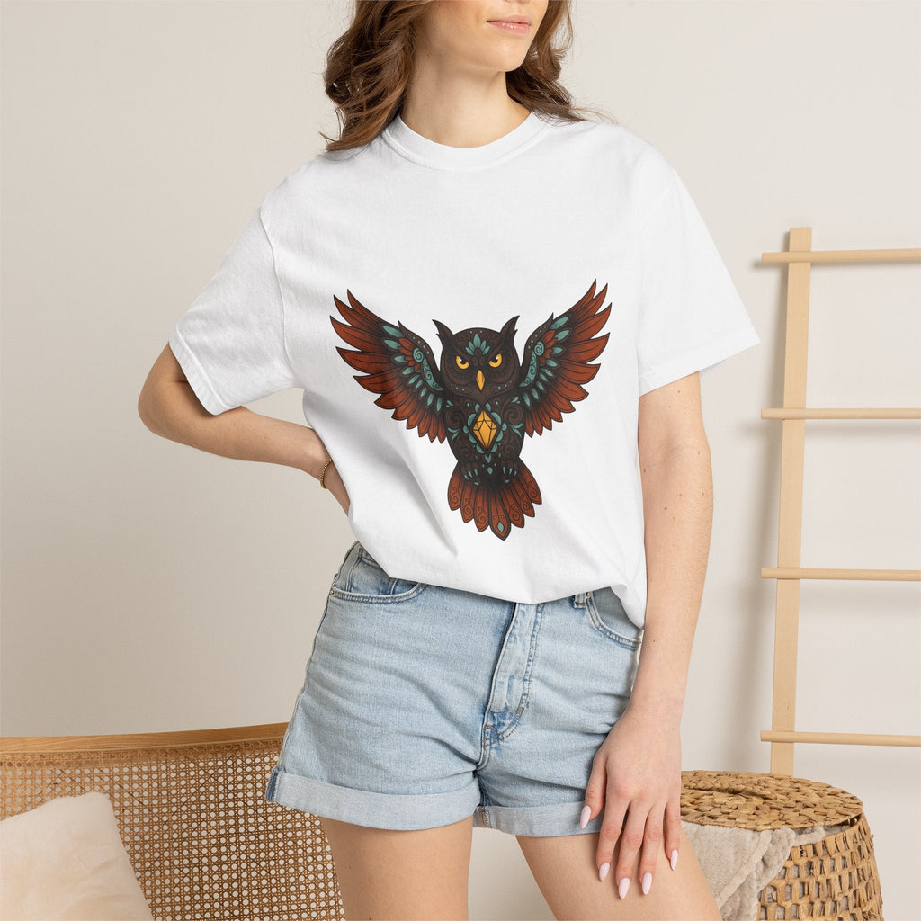 Owl Illustration Shirt Boho Chic Wildlife Unisex Gift product image 6
