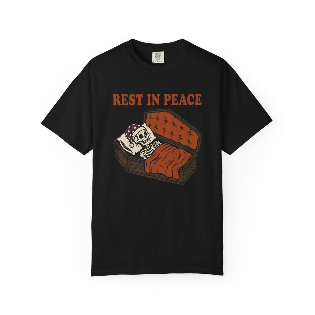 Skull Casket Comic T-Shirt – Halloween Coffin Horror product image 4