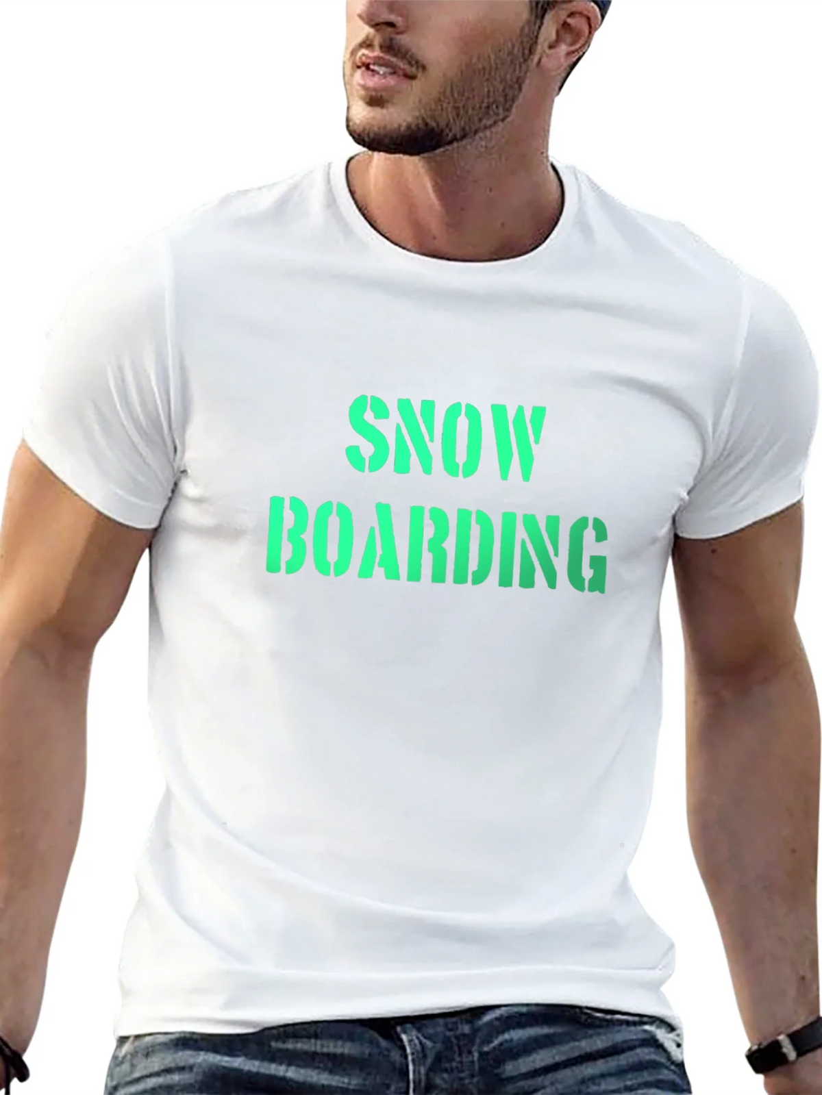 Snowboarding Graphic Black T-Shirt product image 4