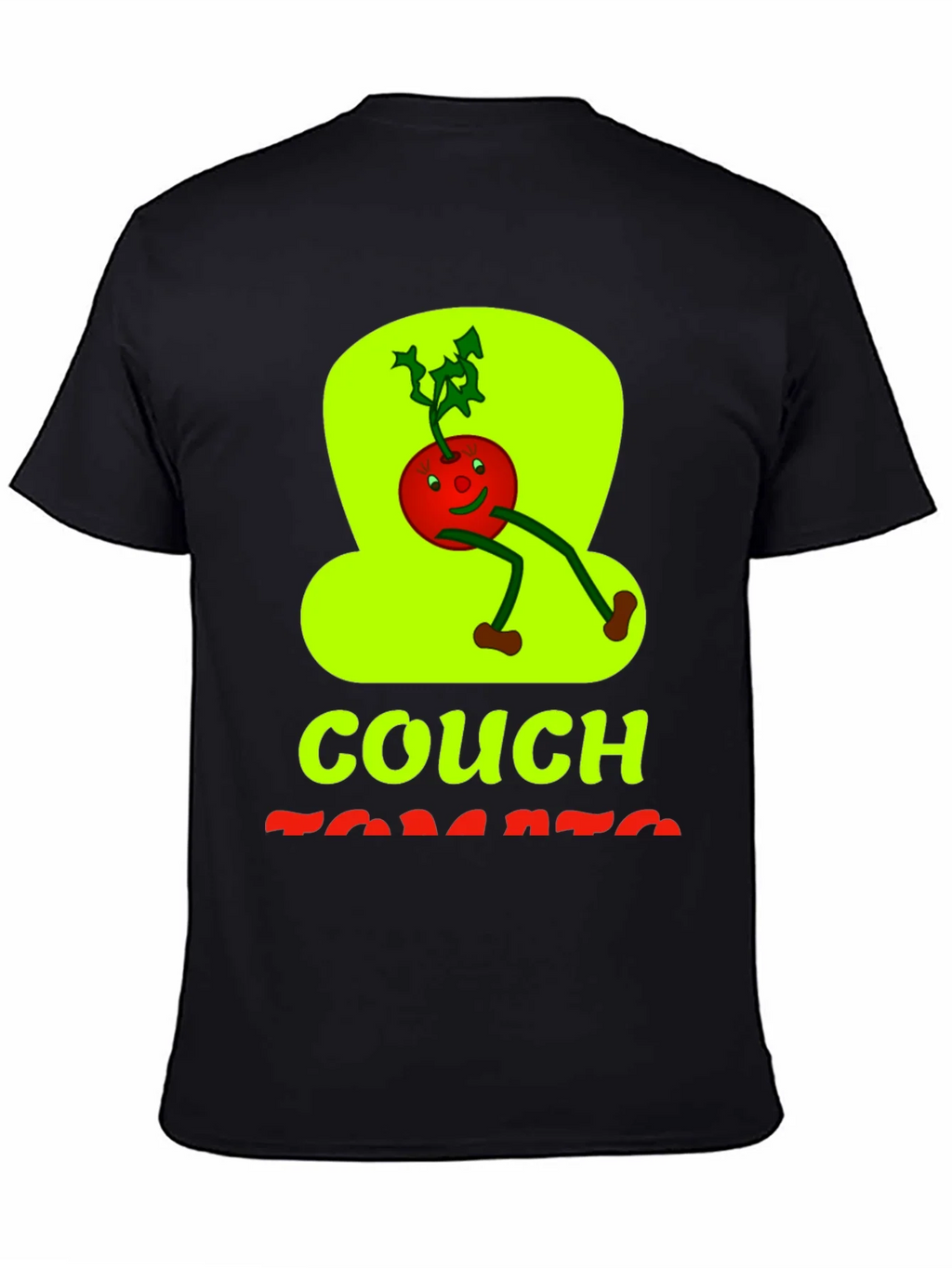 Couch Tomato Graphic Tee - Black Cotton Casual Wear product image 4