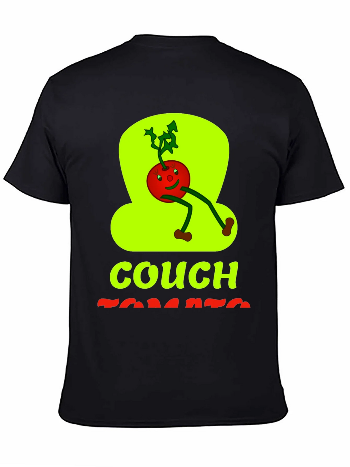 Couch Tomato Graphic Tee - Black Cotton Casual Wear product image 4