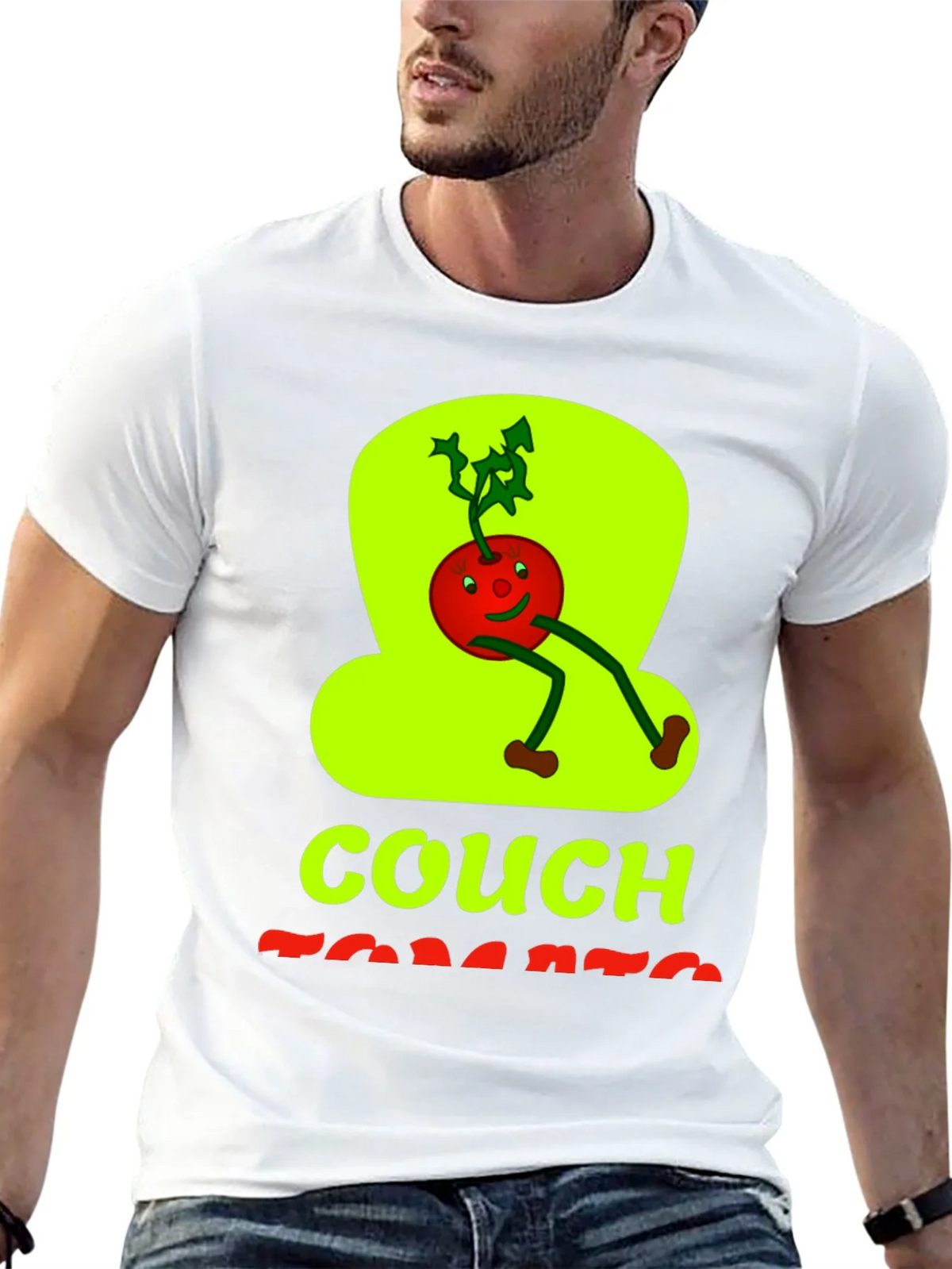 Couch Tomato Graphic Tee - Black Cotton Casual Wear product image 12