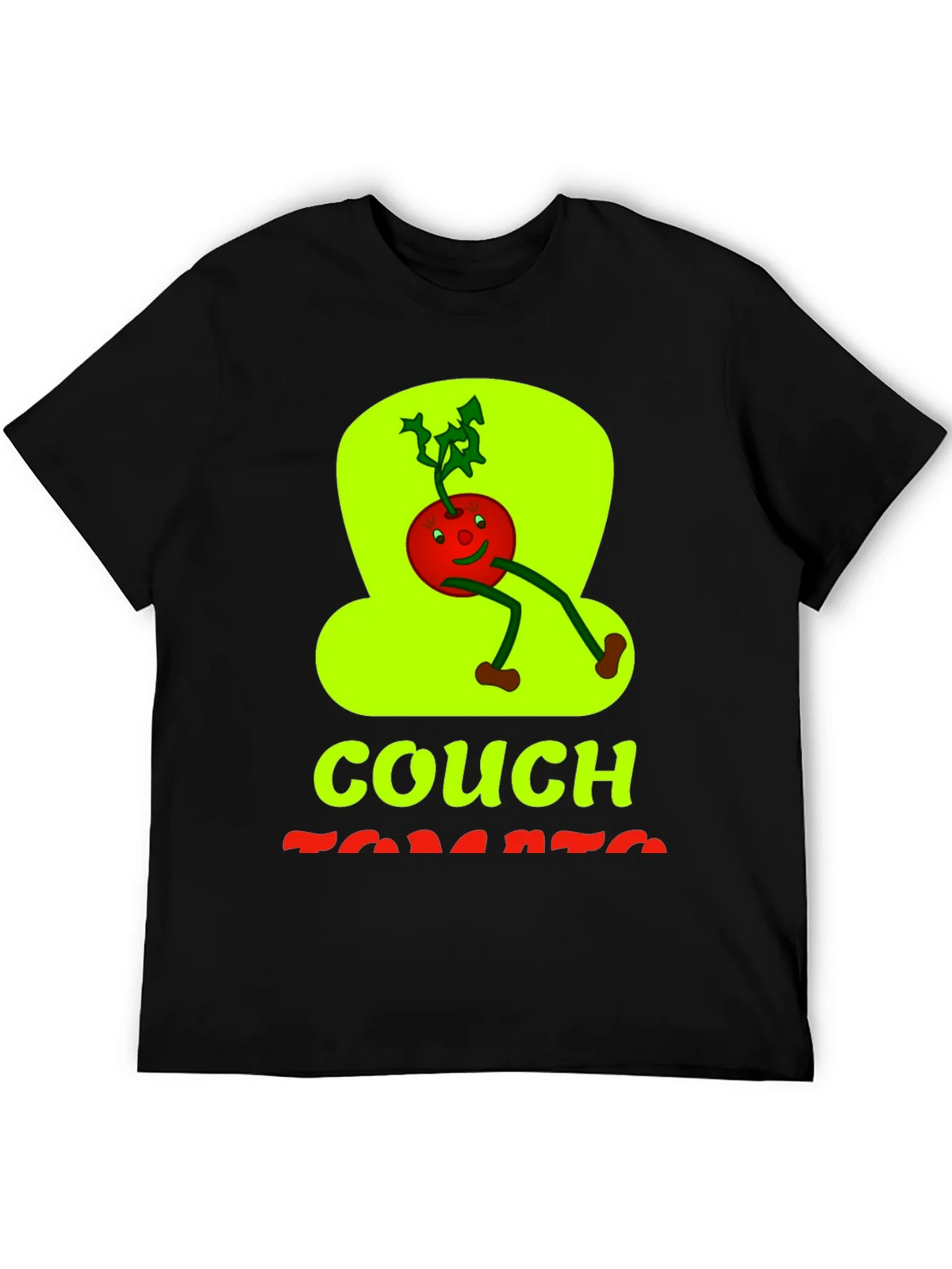 Couch Tomato Graphic Tee - Black Cotton Casual Wear product image 5